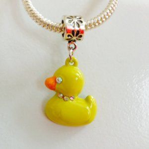 “DUCKLING” Dangling Charm Bead For European Style Charm Bracelets